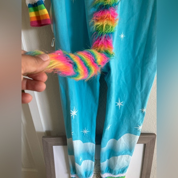 Tipsy Elves Unisex Unicorn Jumpsuit Costume Size Small, With Hoody And Pockets - Picture 7 of 15